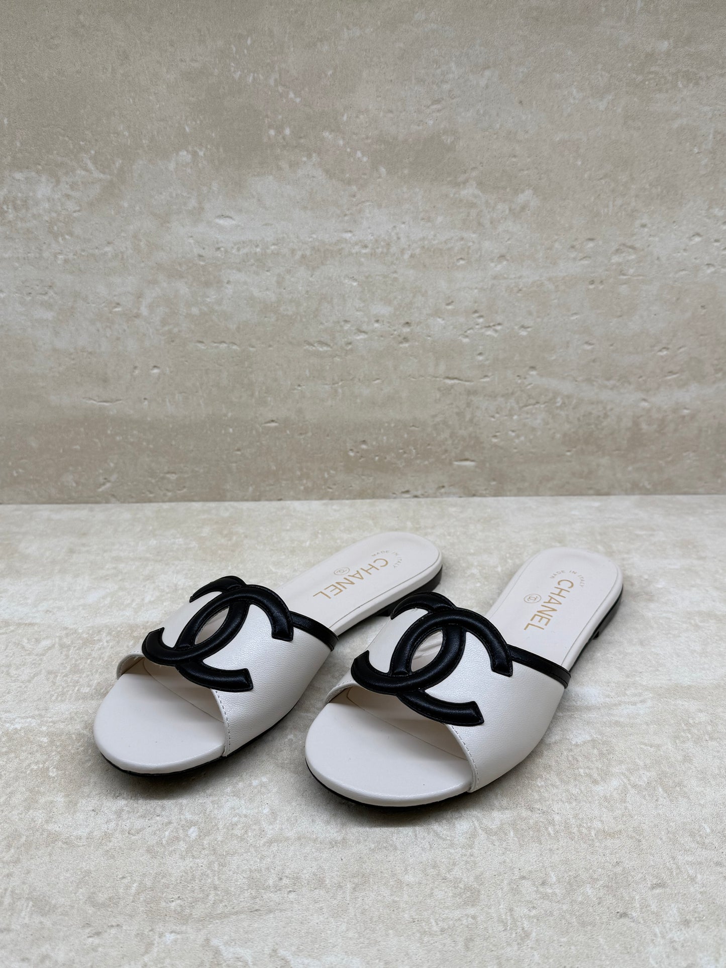 Coco Mules — White & Black