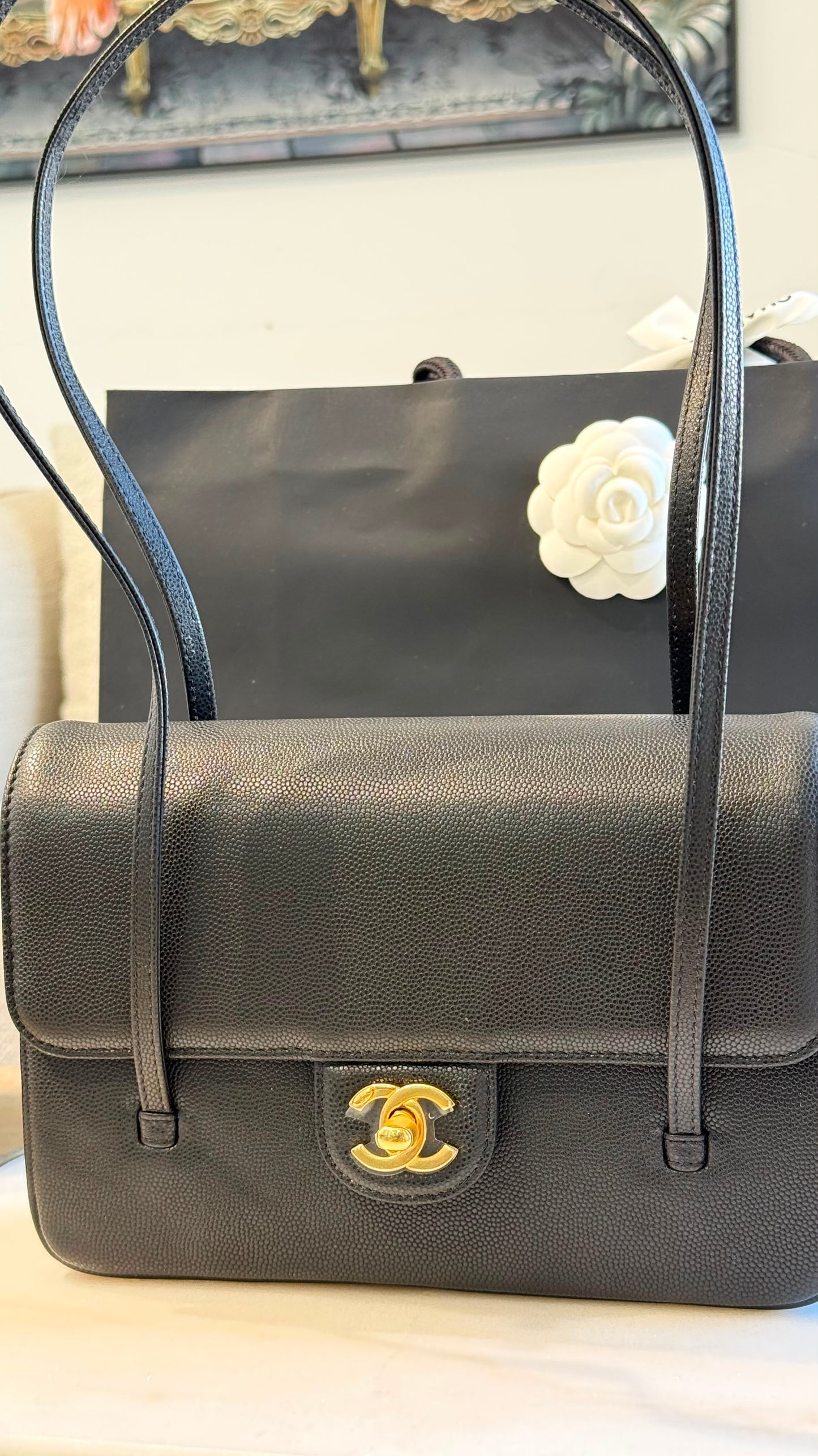 Small Preppy Flap Bag Black