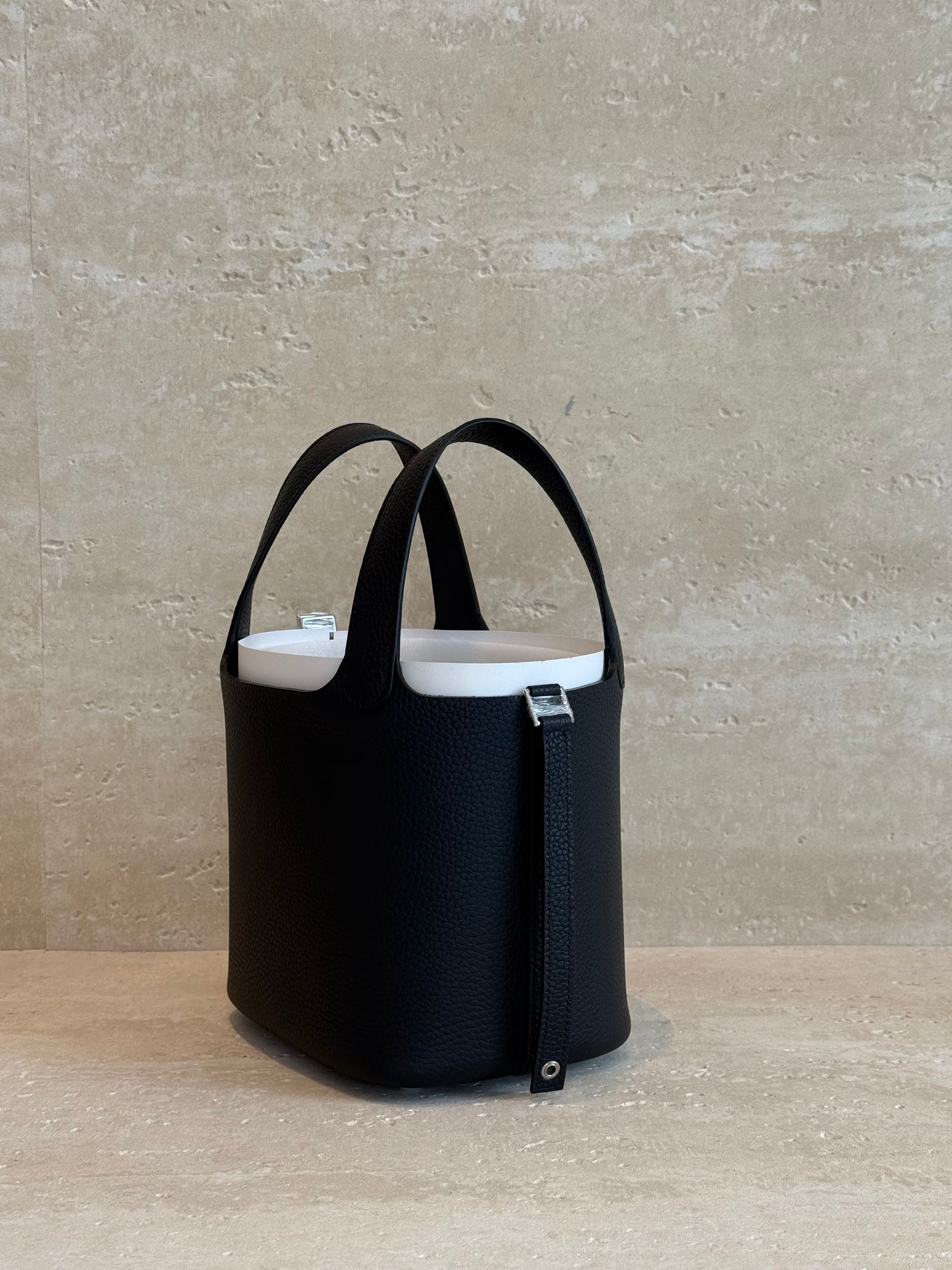 Hermès Picotin 18 — Black Silver