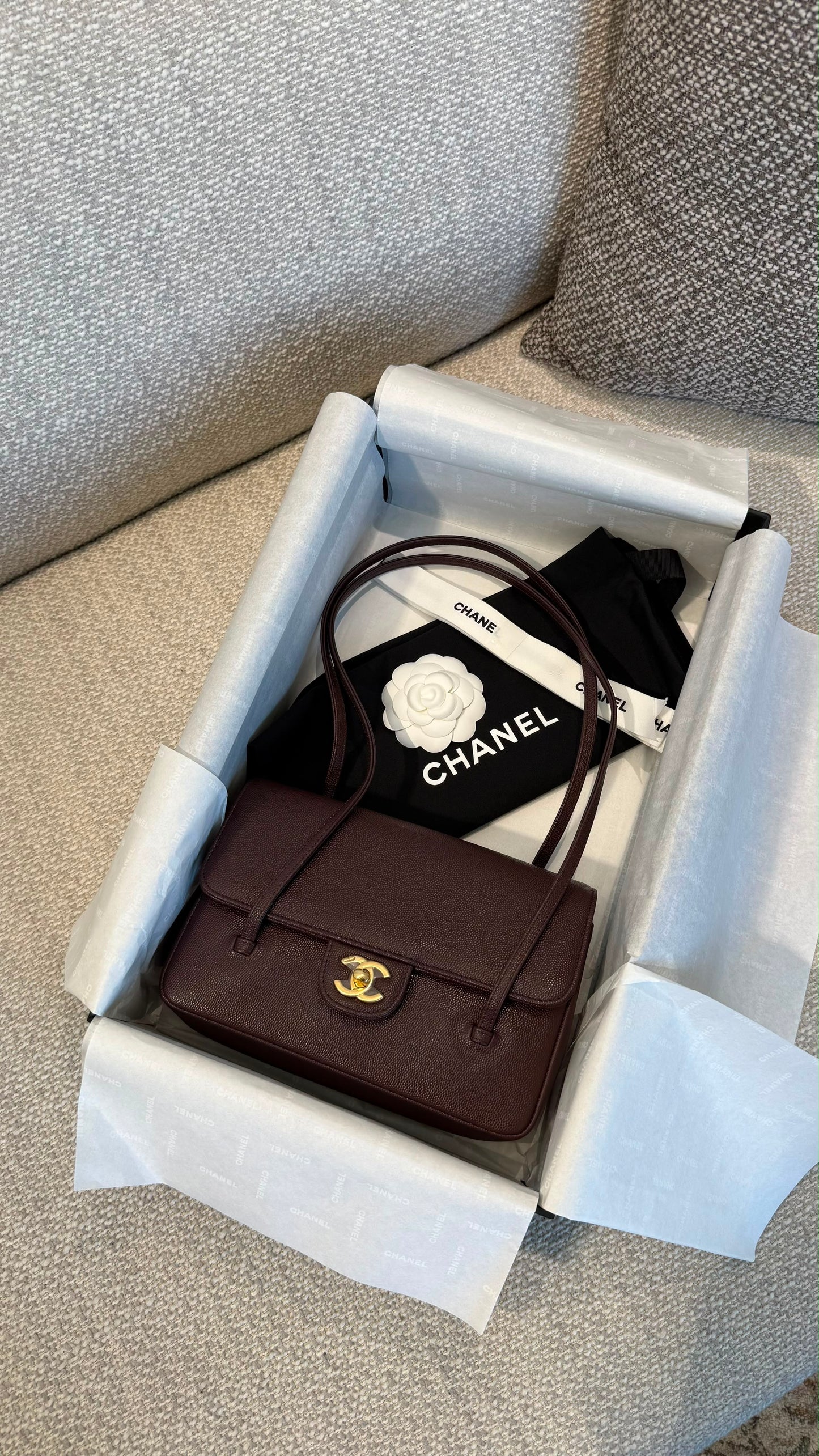 Small Preppy Flap Bag Brown