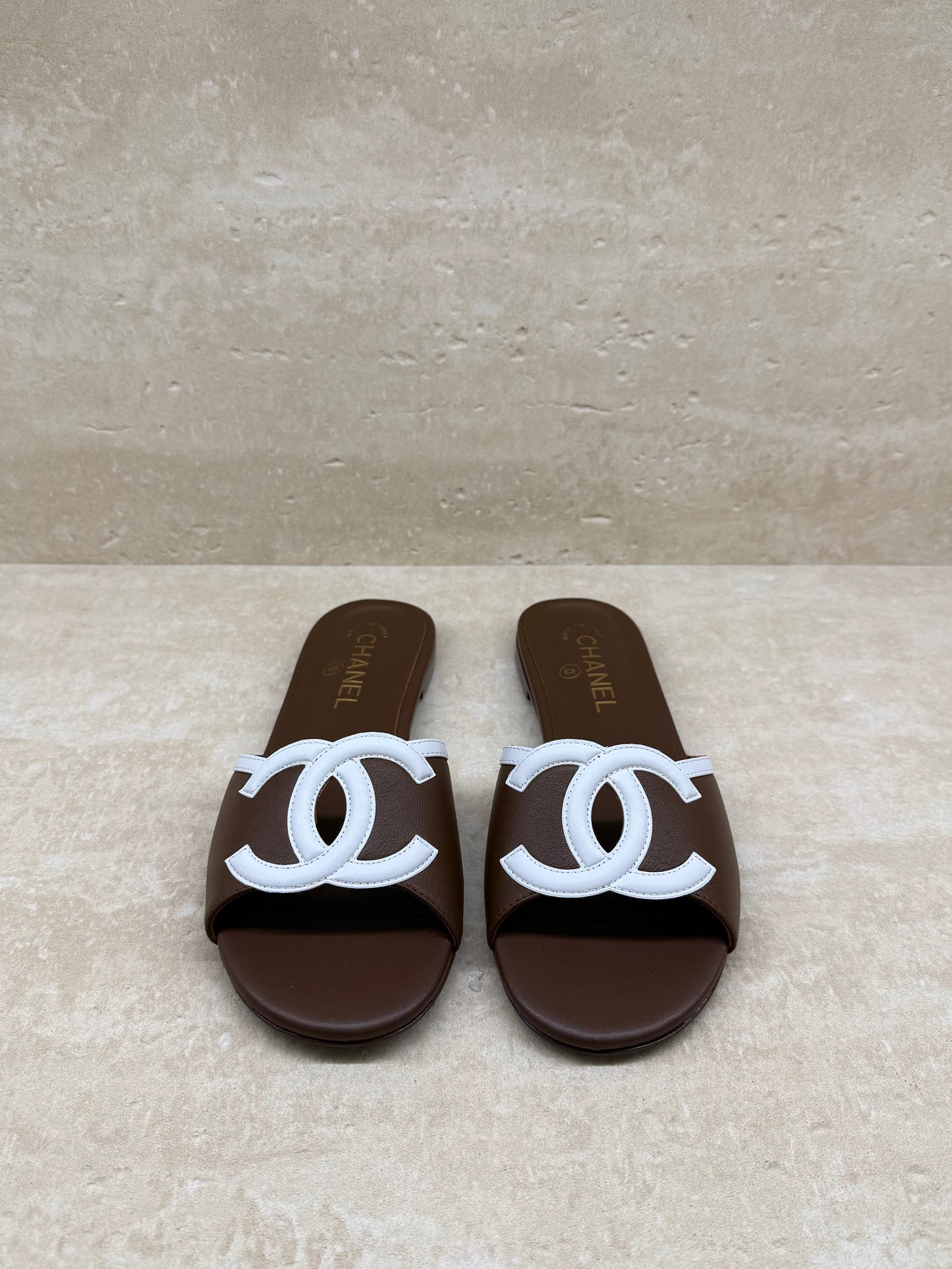 Coco Mules — Brown &White