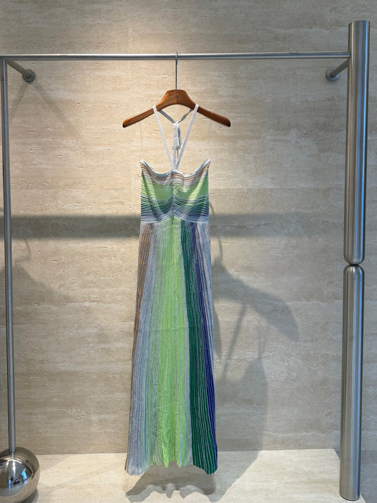 Missoni Lurex Ripple Halter Maxi Dress