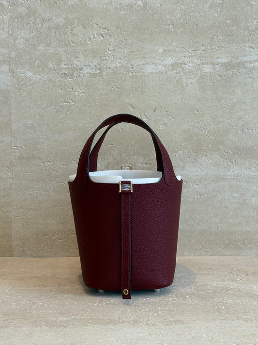 Hermès Picotin 18 — Maroon