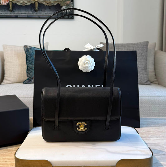 Small Preppy Flap Bag Black