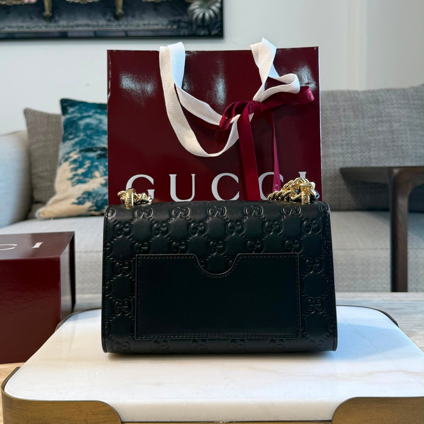 GG Monogram Padlock Mini Bag
