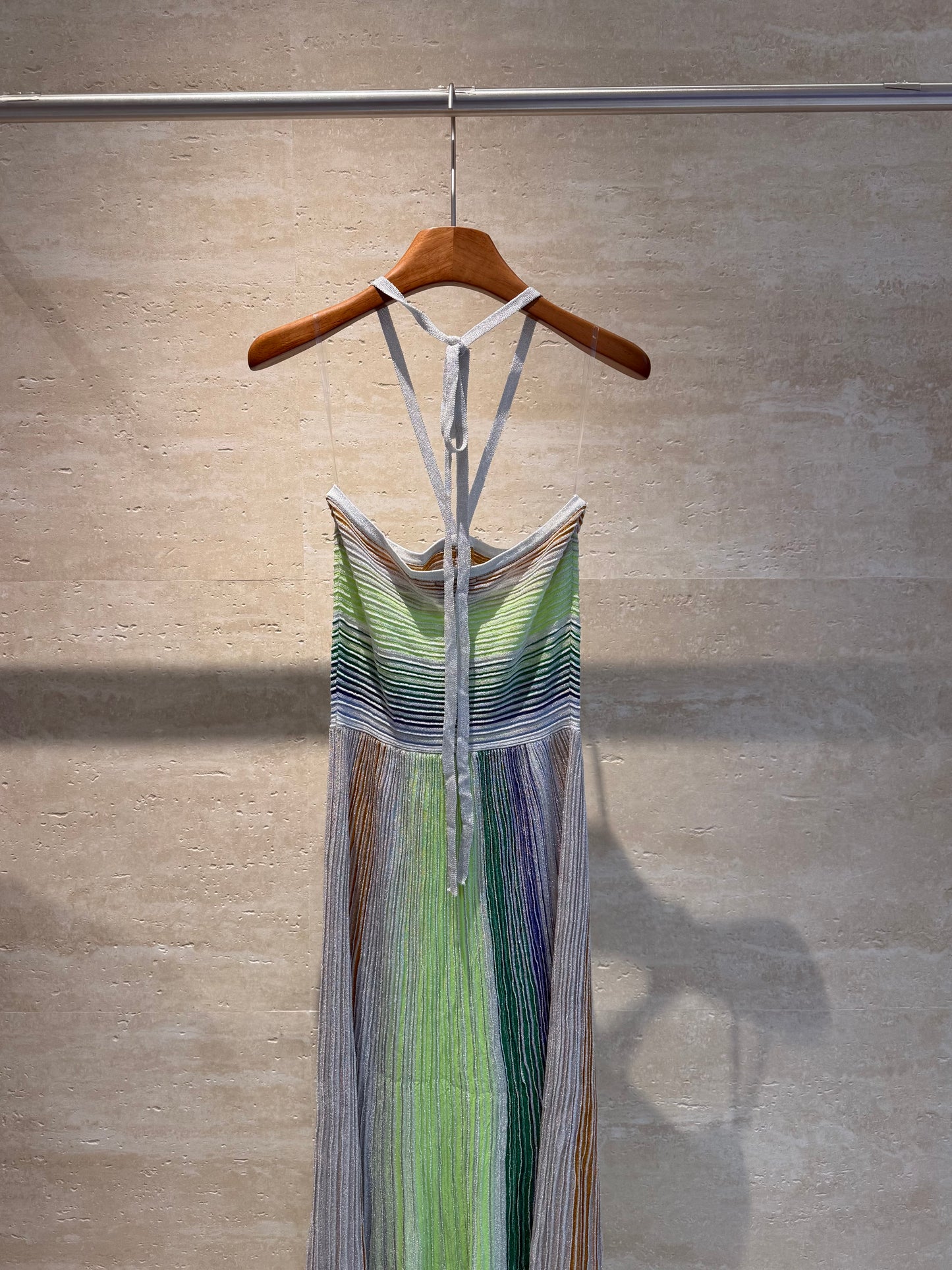Missoni Lurex Ripple Halter Maxi Dress