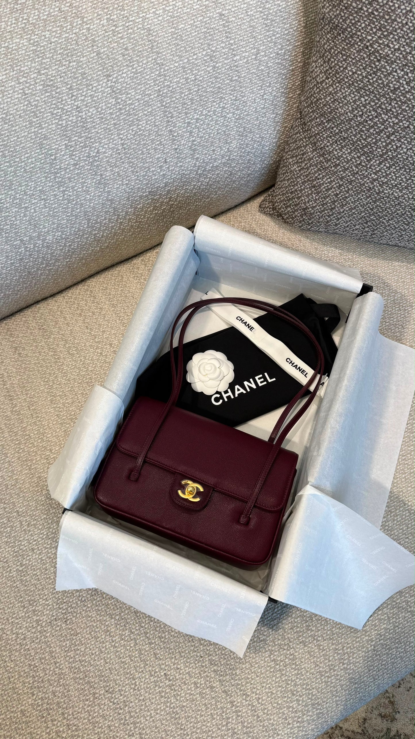Small Preppy Flap Bag Maroon