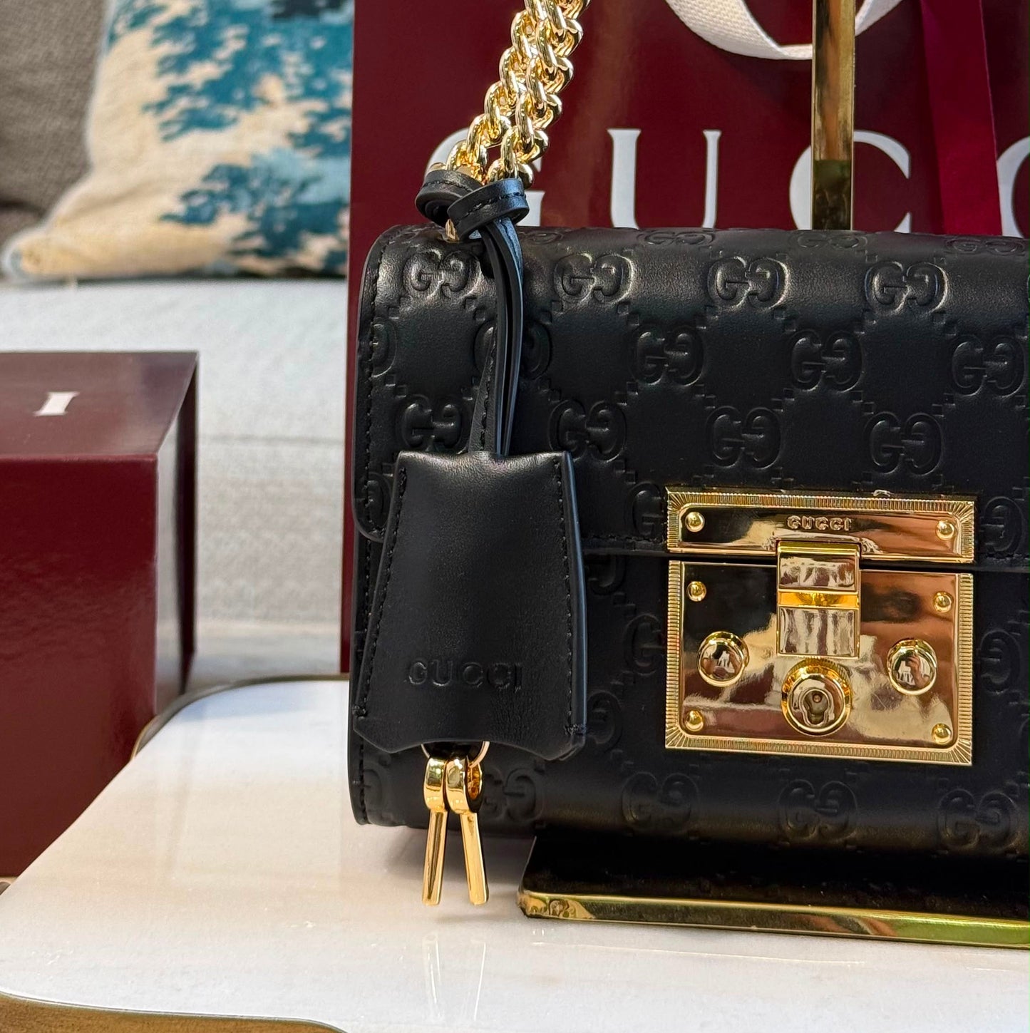 GG Monogram Padlock Mini Bag