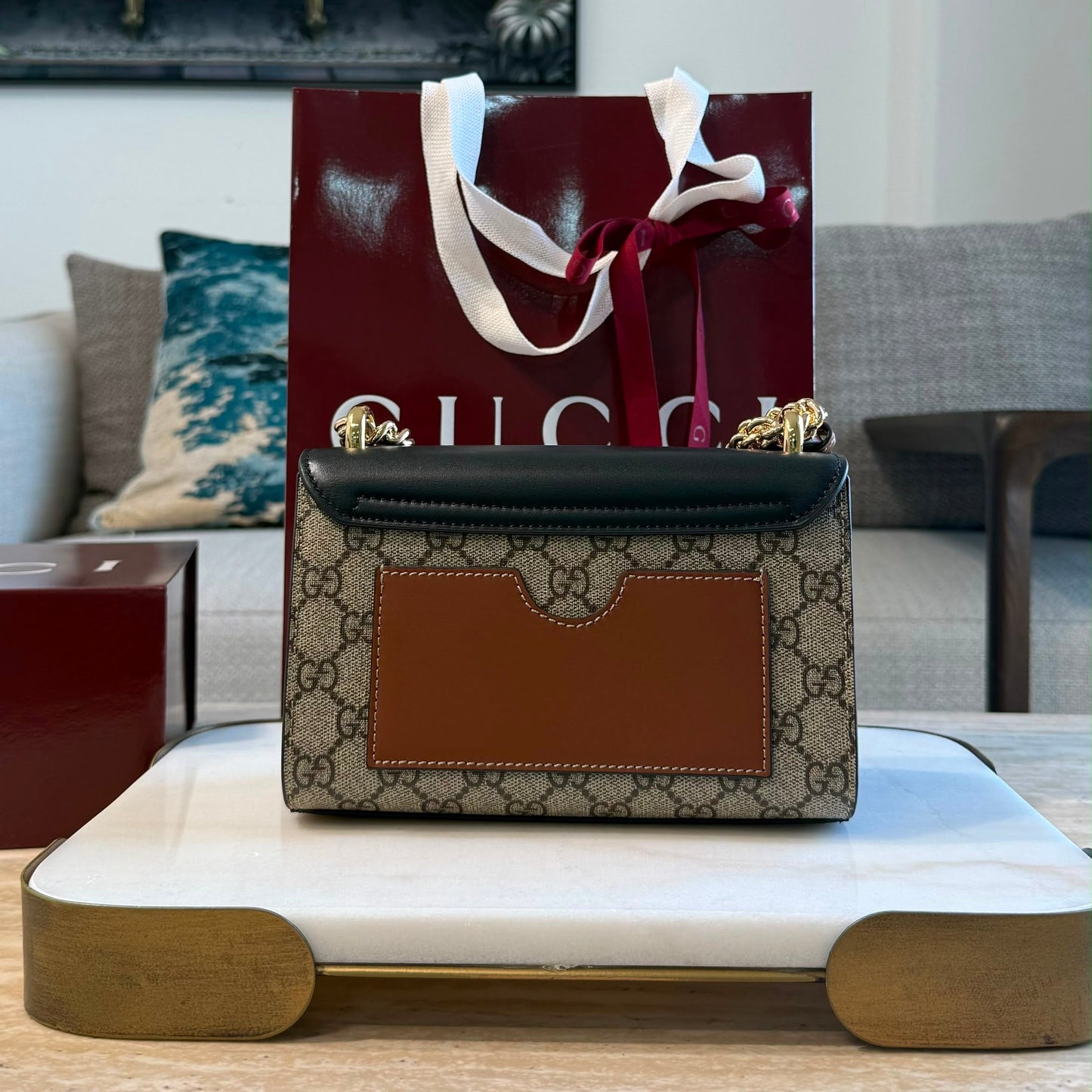 GG Monogram Padlock Mini Bag