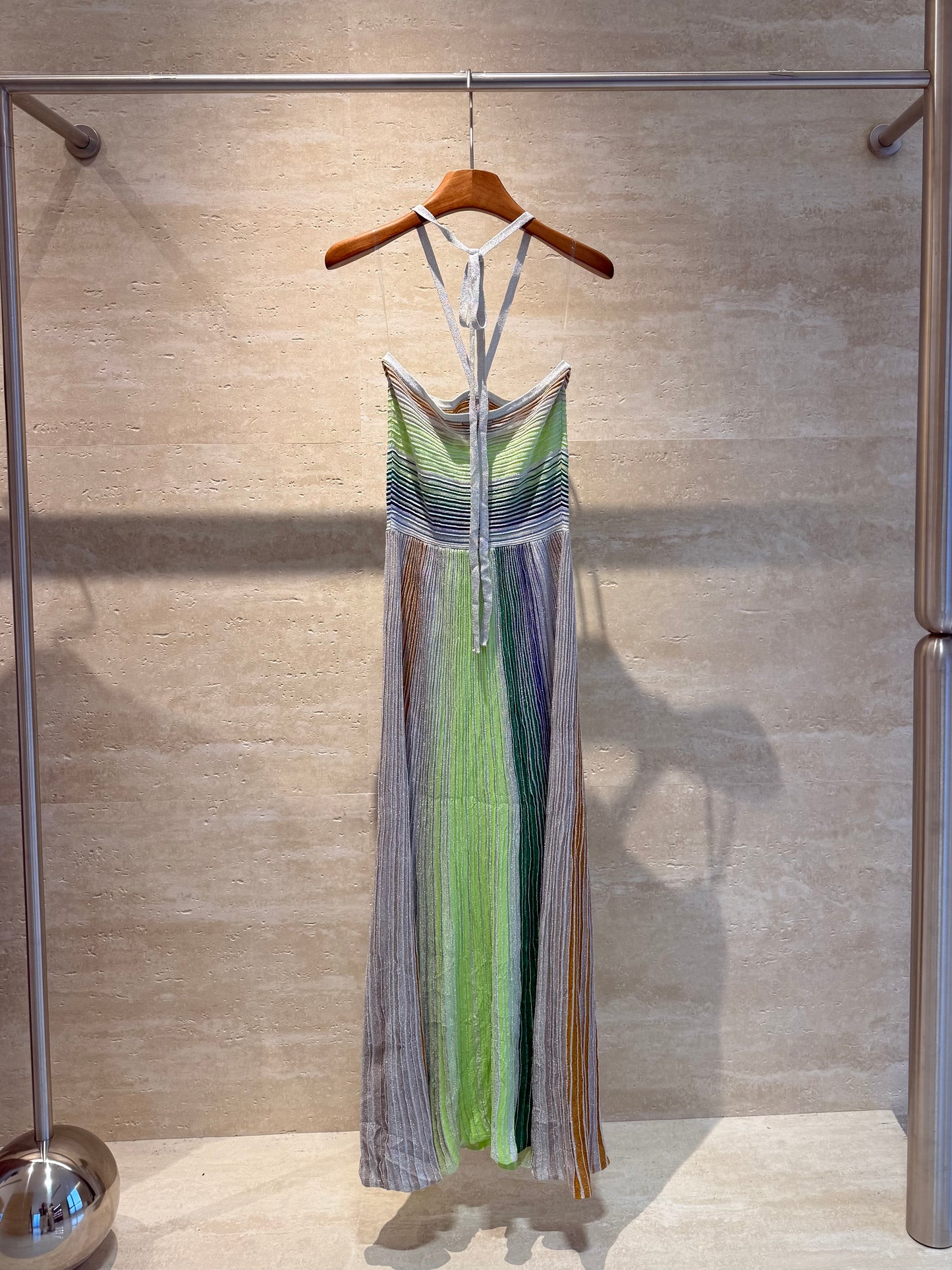 Missoni Lurex Ripple Halter Maxi Dress