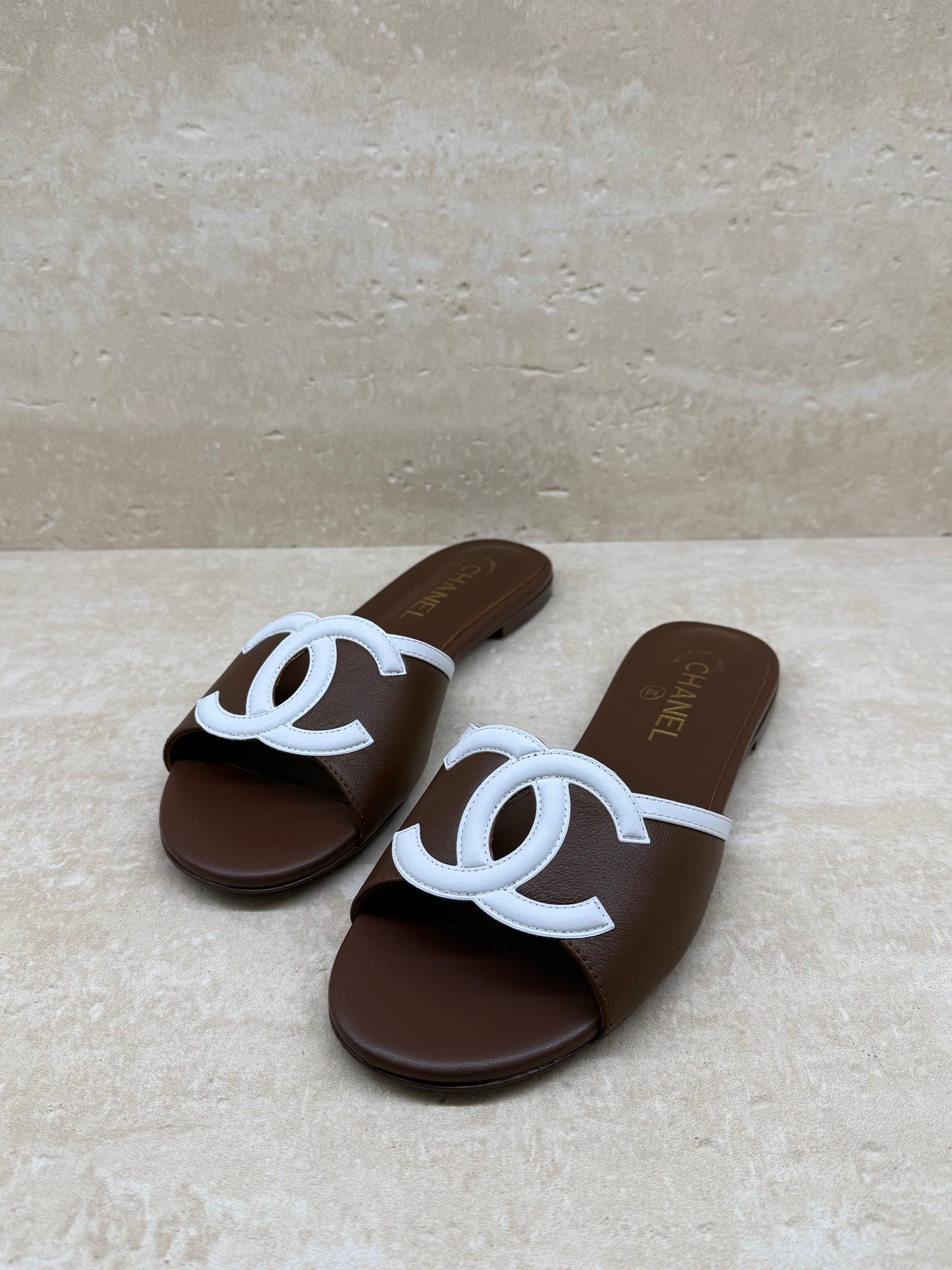 Coco Mules — Brown &White