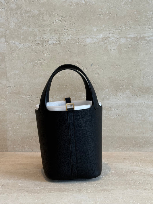 Hermès Picotin 18 — Black Gold