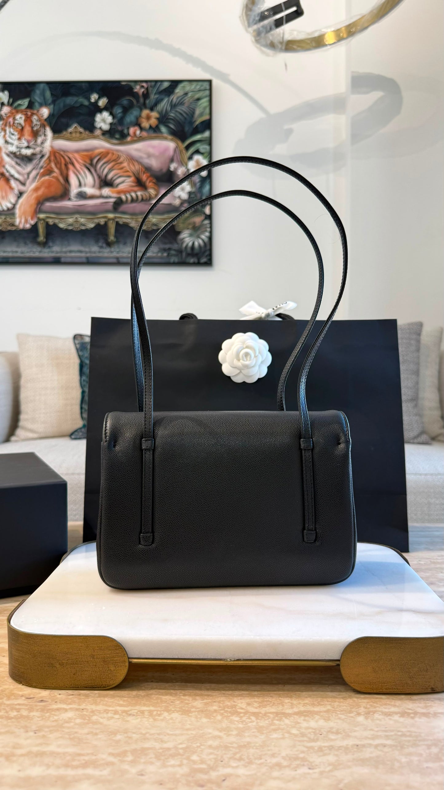 Small Preppy Flap Bag Black
