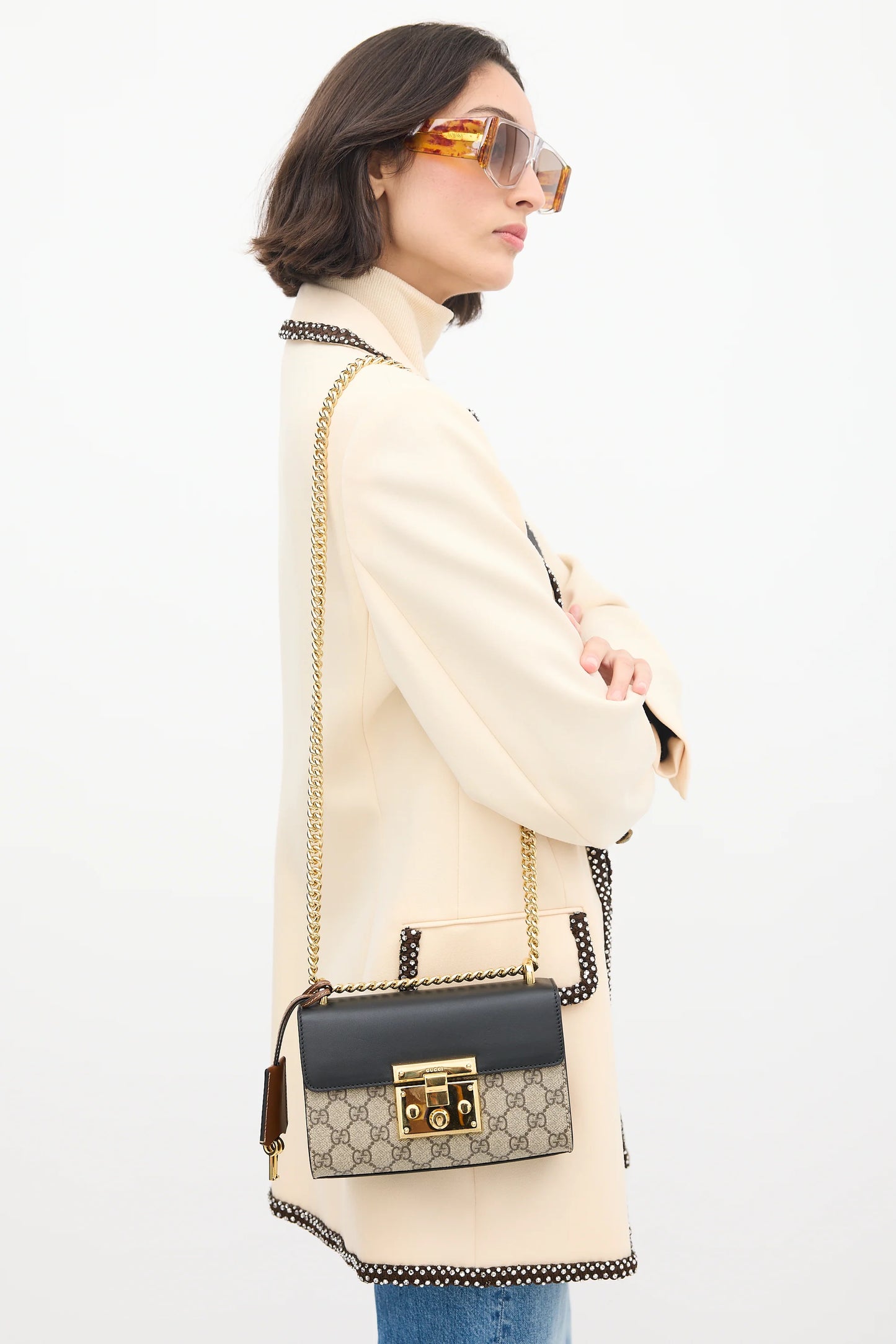 GG Monogram Padlock Mini Bag
